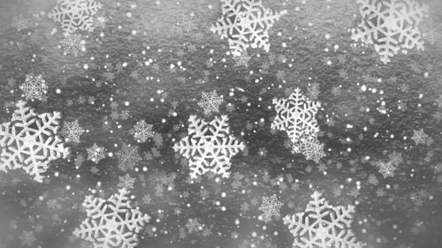 Elegant Sparkling Snowflakes Falling Background Animation