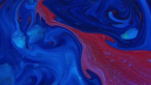 Abstract Fluid Art with Swirling Colors