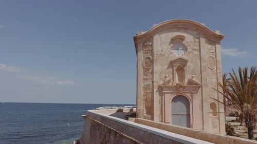 Unveiling Shot Taken From a Drone of the Historic SpanishInspired Church