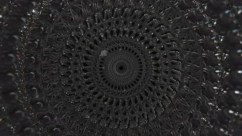 Abstract Metallic Spiral Tunnel Loop Background