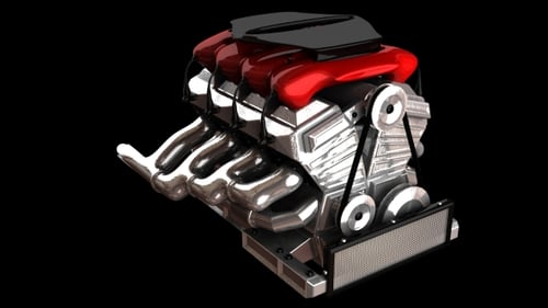 Drehbarer Automotor mit Alpha-Kanal