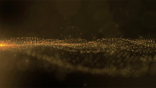 Elegant Golden Particle Wave Abstract Motion Background