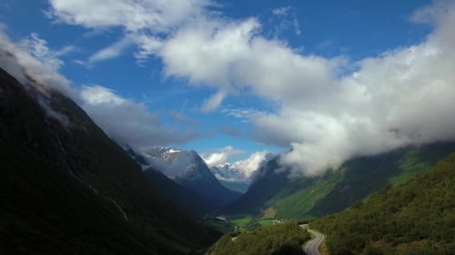 Aerial Footage Beautiful Nature Norway.