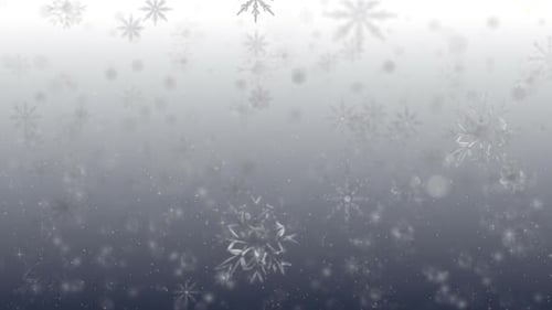 Elegant Winter Snowflakes Falling Background Animation