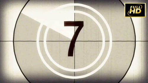 Retro Film Countdown Timer with Old Movie Grain Effect