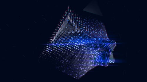 Digital Glitch Abstract Pixel Logo Reveal Intro