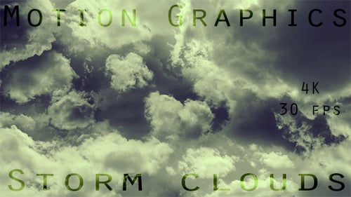 Dark Moving Storm Clouds Time-Lapse Background