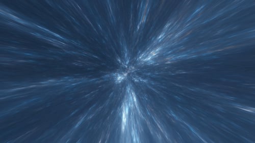Dynamic Blue Light Tunnel Hyperspace Warp Background
