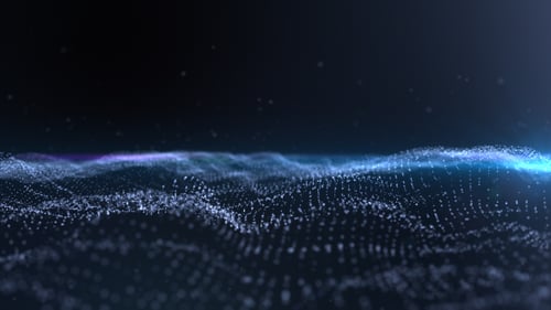 Abstract Digital Particle Wave Background Loop