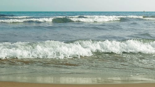 Crashing Waves on Beach