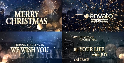 Festive Christmas Wishes Card with Sparkling Text Reveals