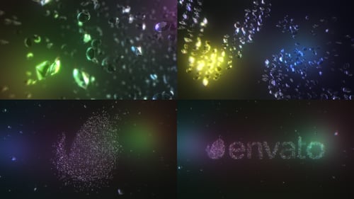 Diamonds Element 3D Logo Text Reveal V2