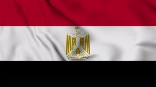 Realistic Waving Egypt Flag Animation