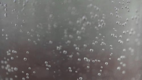 Abstract Bubbles Floating in Clear Liquid