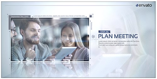 Modern Corporate Presentation with Blueprint Geometric Overlays