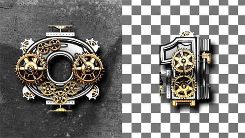 Mechaniker für Metallnummern mit Zahnrädern