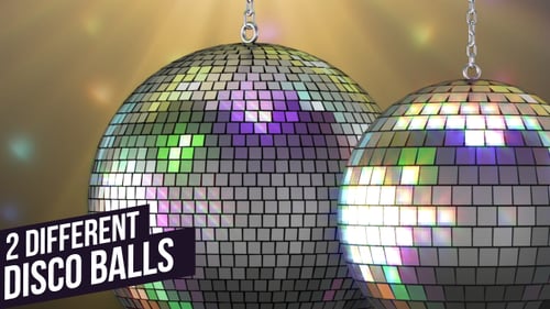 Blinkende helle silberne Discokugeln