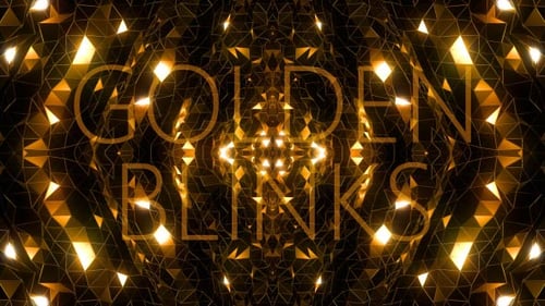 Golden Geometric Shimmering Tunnel Background Loop