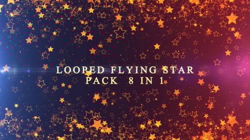 Animated Gold Stars Looped Background for Awards and Festive Events