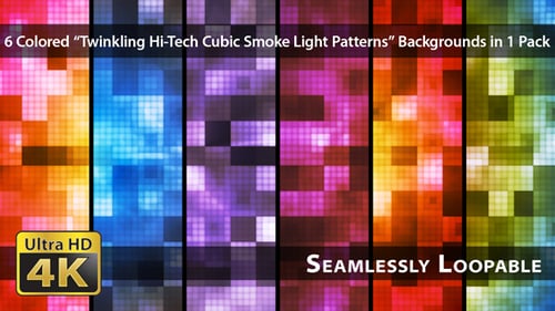 Abstract Flickering Pixel Grid Light Background