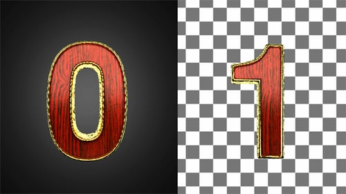 Loop Golden Numbers with Red Wood