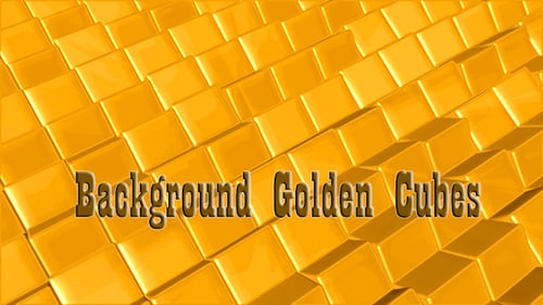 Golden Geometric Cubes Waving Seamless Loop Background