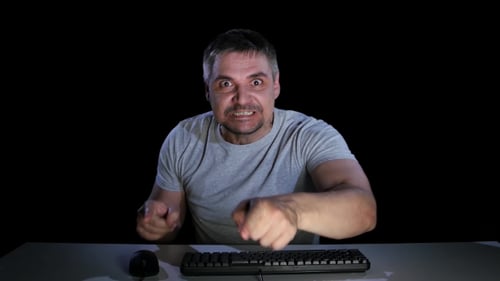 Guy in a Rage From Talking with a Colleague Chatting
