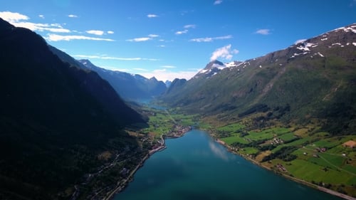 Aerial Footage Beautiful Nature Norway.