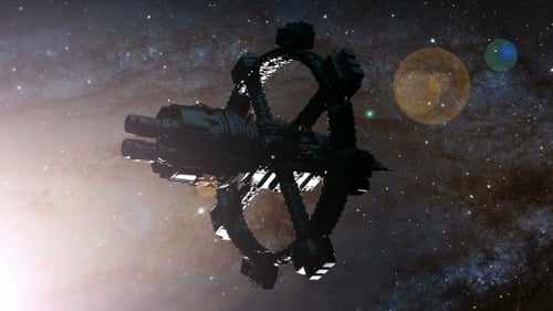 Navire spatial et étoiles de la Voie lactée