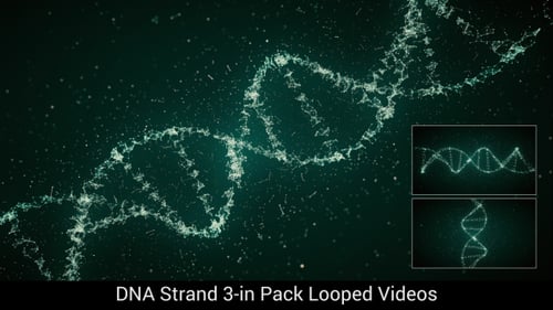 Futuristic Rotating DNA Double Helix Science Background