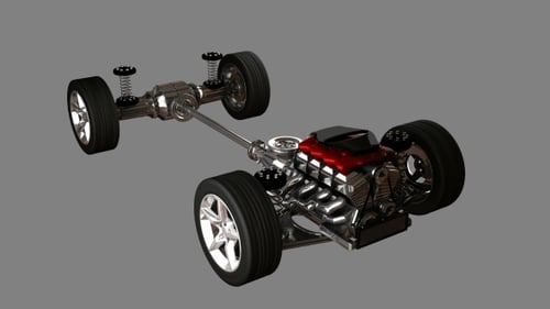 Fahrgestell mit Motor