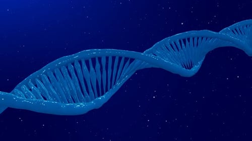 Rotating DNA Double Helix Loop for Medical Science Projects