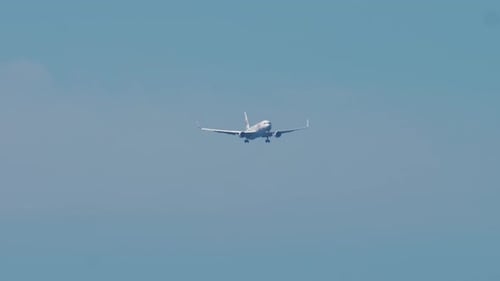 Jet fliegt auf lange Sicht
