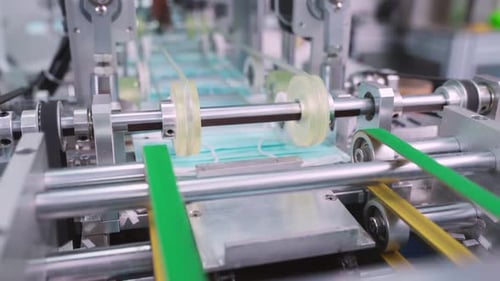 Face Mask Production Line in Modern Factory