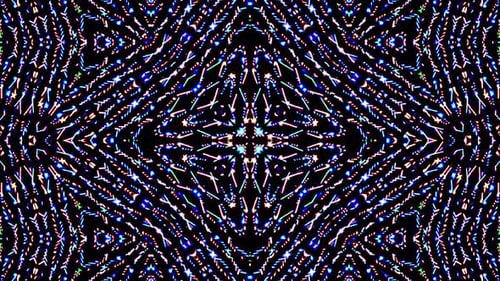 Dynamic Abstract Geometric Glowing Pattern Loop