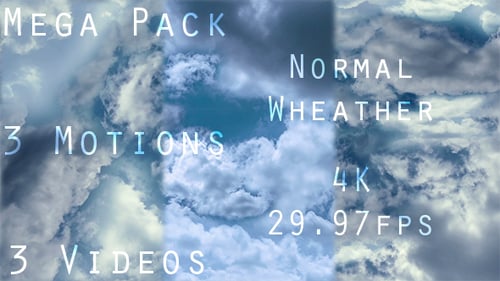Dynamic Moving Clouds Time-Lapse Background Pack