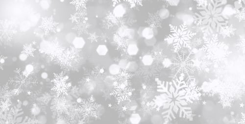 Elegant Snowflakes and Bokeh Winter Holiday Background