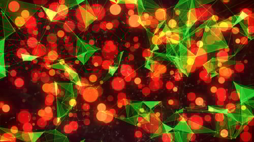 Abstract Technology Network Background with Bokeh Effect
