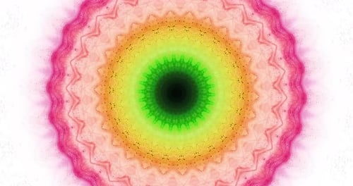 Kaleidoscopic visual effect for a DJ background. Music background. Abstract flower that changes its