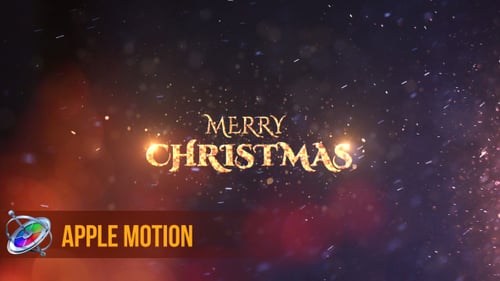 Elegant Christmas Wishes Title Reveal with Golden Particles