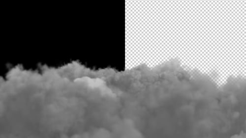 Realistic Moving Fog Cloud Bottom Overlay