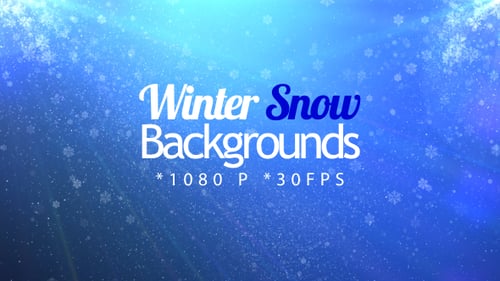 Sparkling Snowflakes and Light Rays Winter Background Loop