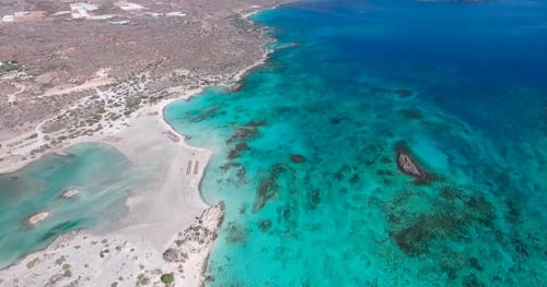 Wunderschöner Blick auf Blue Beach Elafonissi auf Kreta