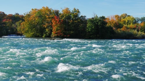 Raging Rapids of the Niagara River Before the Waterfall