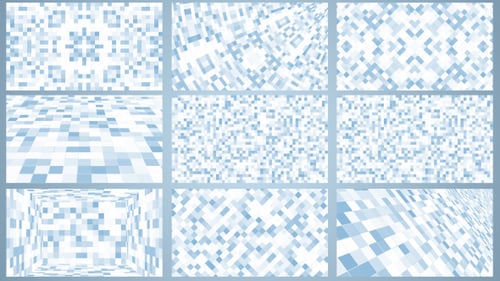 Blocky Corporate Background Loop Pack