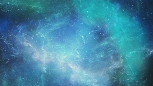 Nébuleuse spatiale colorée bleu vif