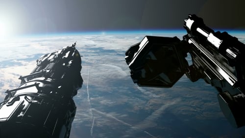 Station spatiale internationale en orbe autour de la Terre