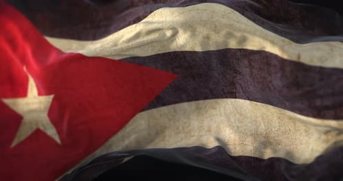 Die alte kubanische Flagge weht
