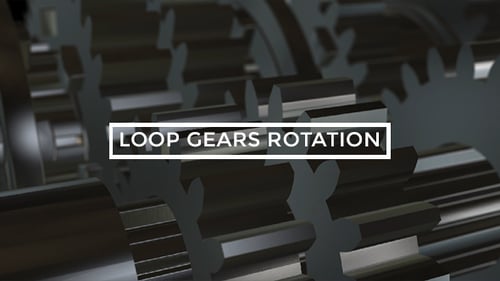 Rotating 3D Metallic Gears Background Animation