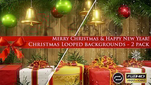 Merry Christmas and Happy New Year Festive Background